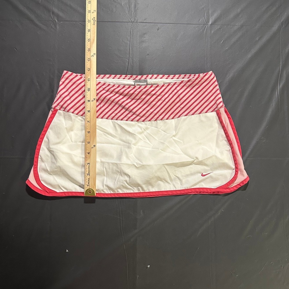 Nike FitDry Women Pink White Striped Tennis Skort Skirt Size S 4-6